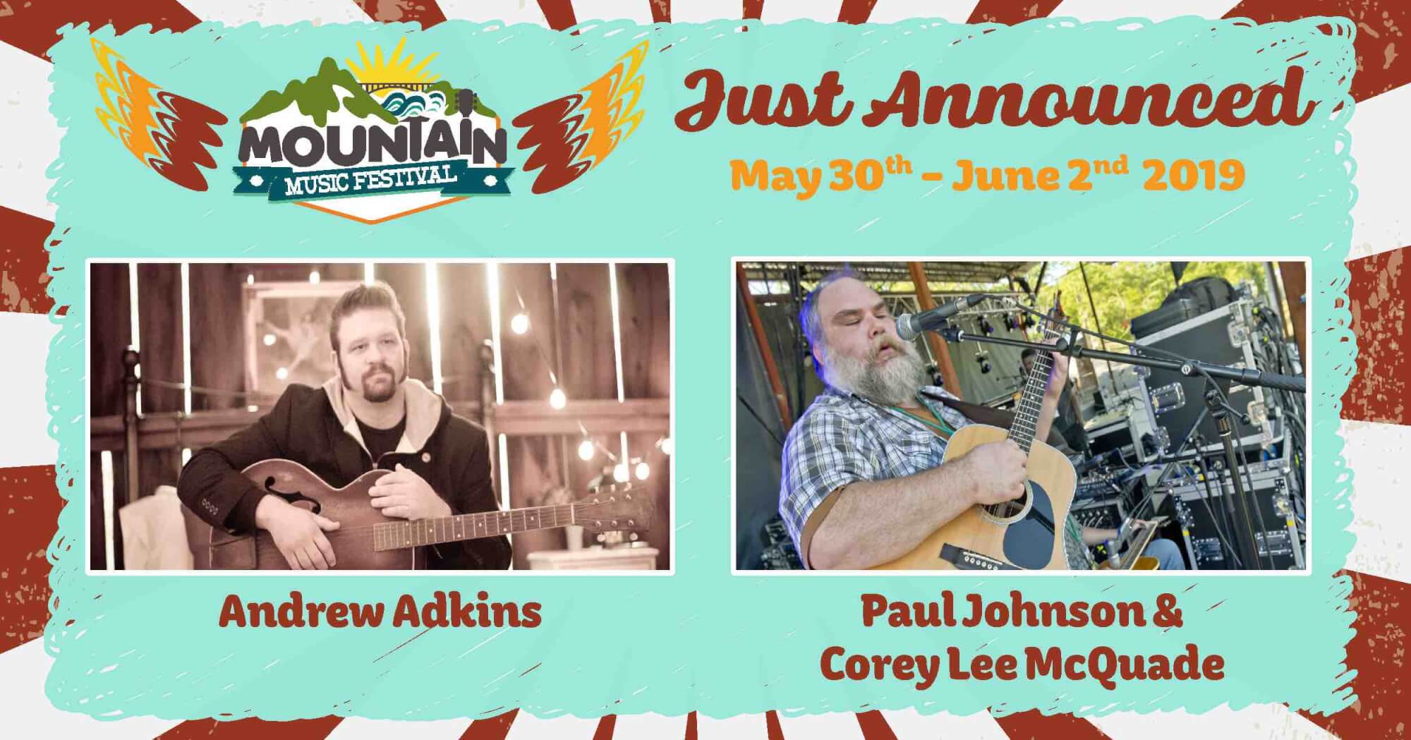mountain music festival 2019 lineup announcement with andrew adkins and paul johnson
