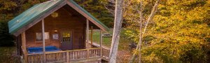 log cottage cabin at ace adventure resort in the new river gorge west virginia
