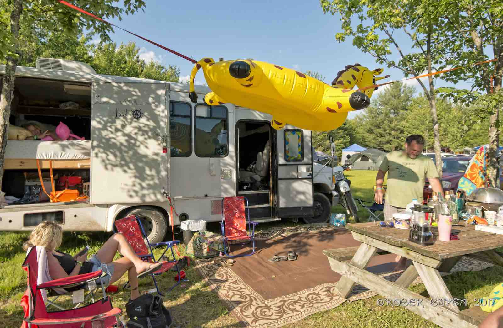 Rv camping at mountain music festival 
