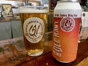 ole ranl pilsner greenbrier valley brewing company beer in taproom