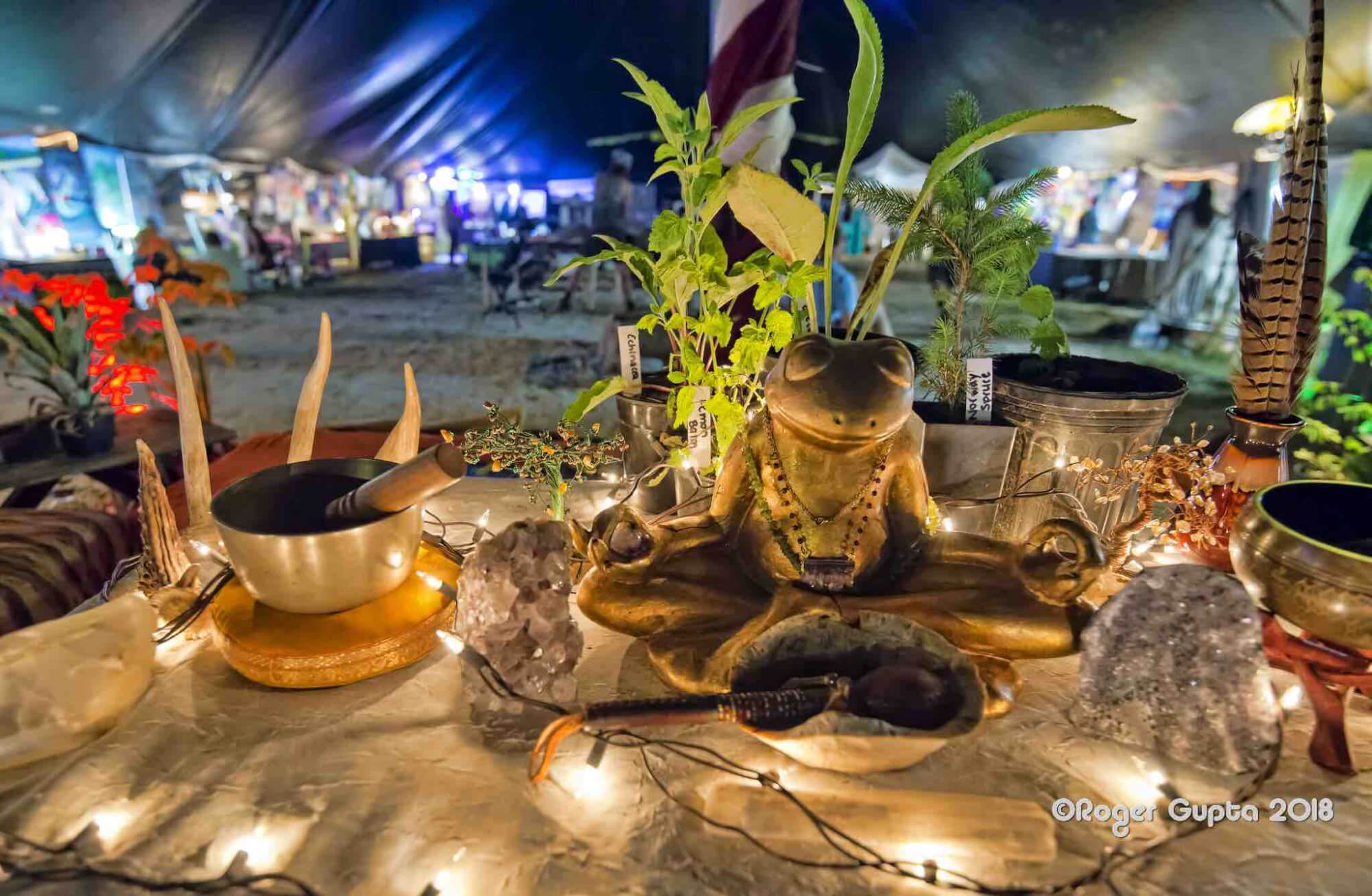 spiral roots alter in the pigment sanctuary at mountain Music festival