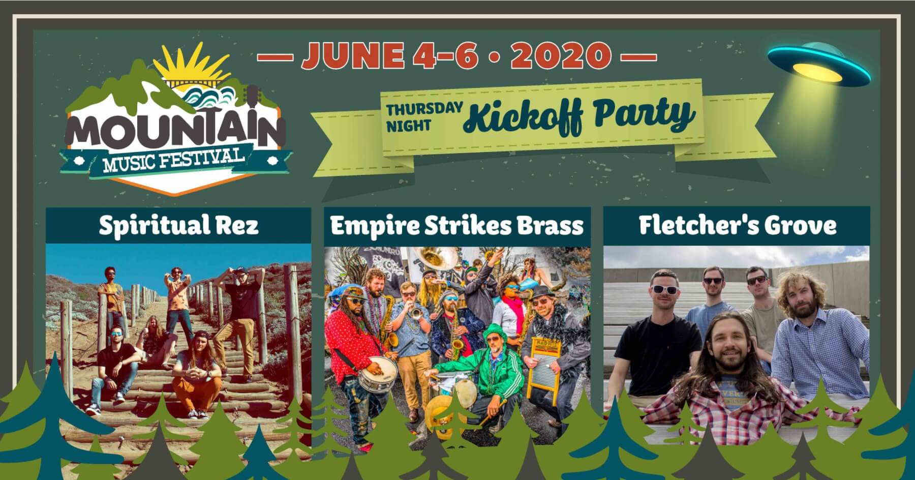 lineup announcement for mountain music festival 2020 featuring spiritual rez empire strikes brass and fletchers grove
