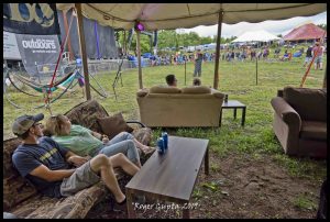 vip lounge at mountain music festival 2019 sitting on couches watching the show ace adventure resort