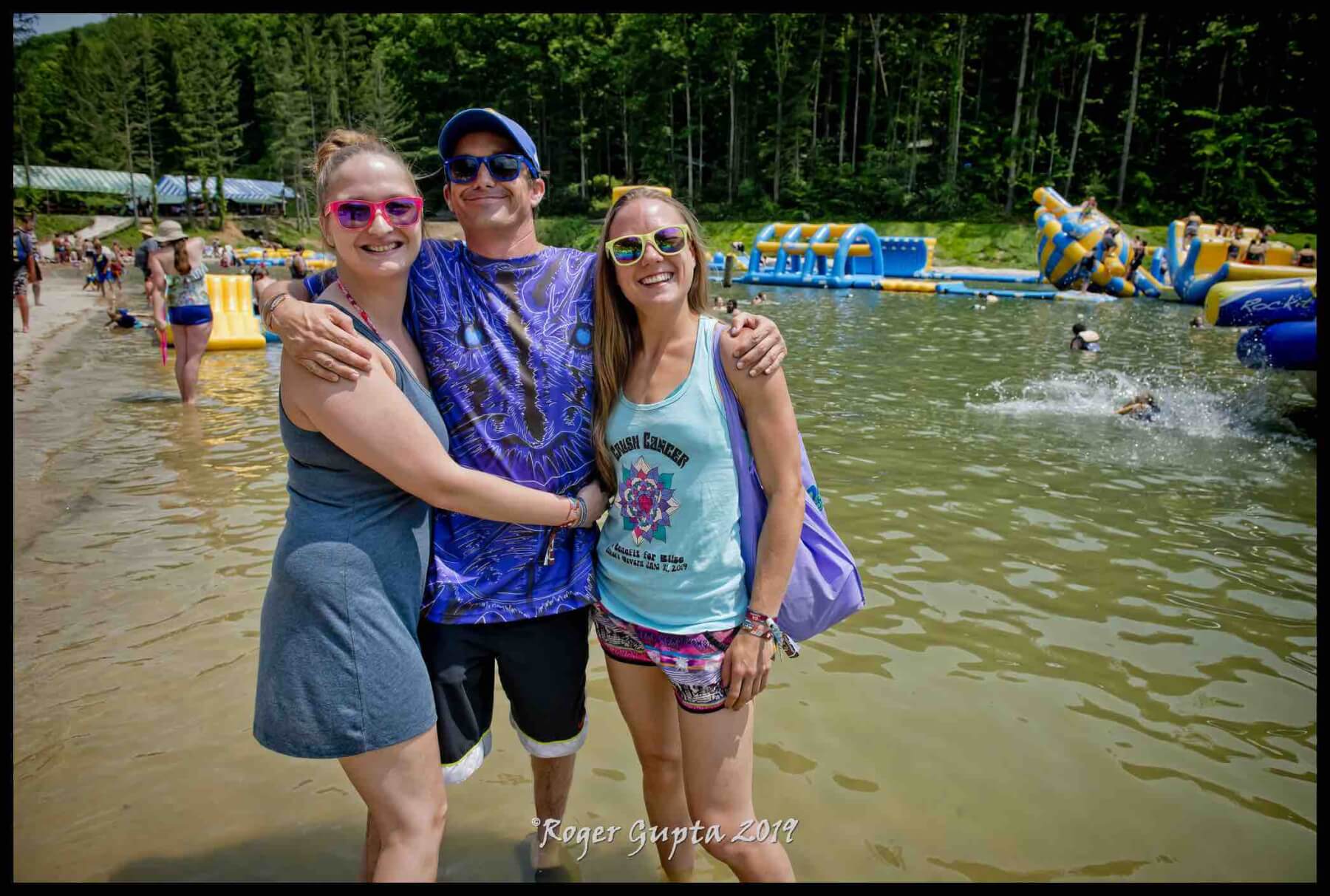 people having fun at wonderland waterpark ace adventure resort during mountain music festival