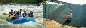 whitewater rafting and rock climbing adventures with ace adventure resort in the new river gorge west virginia