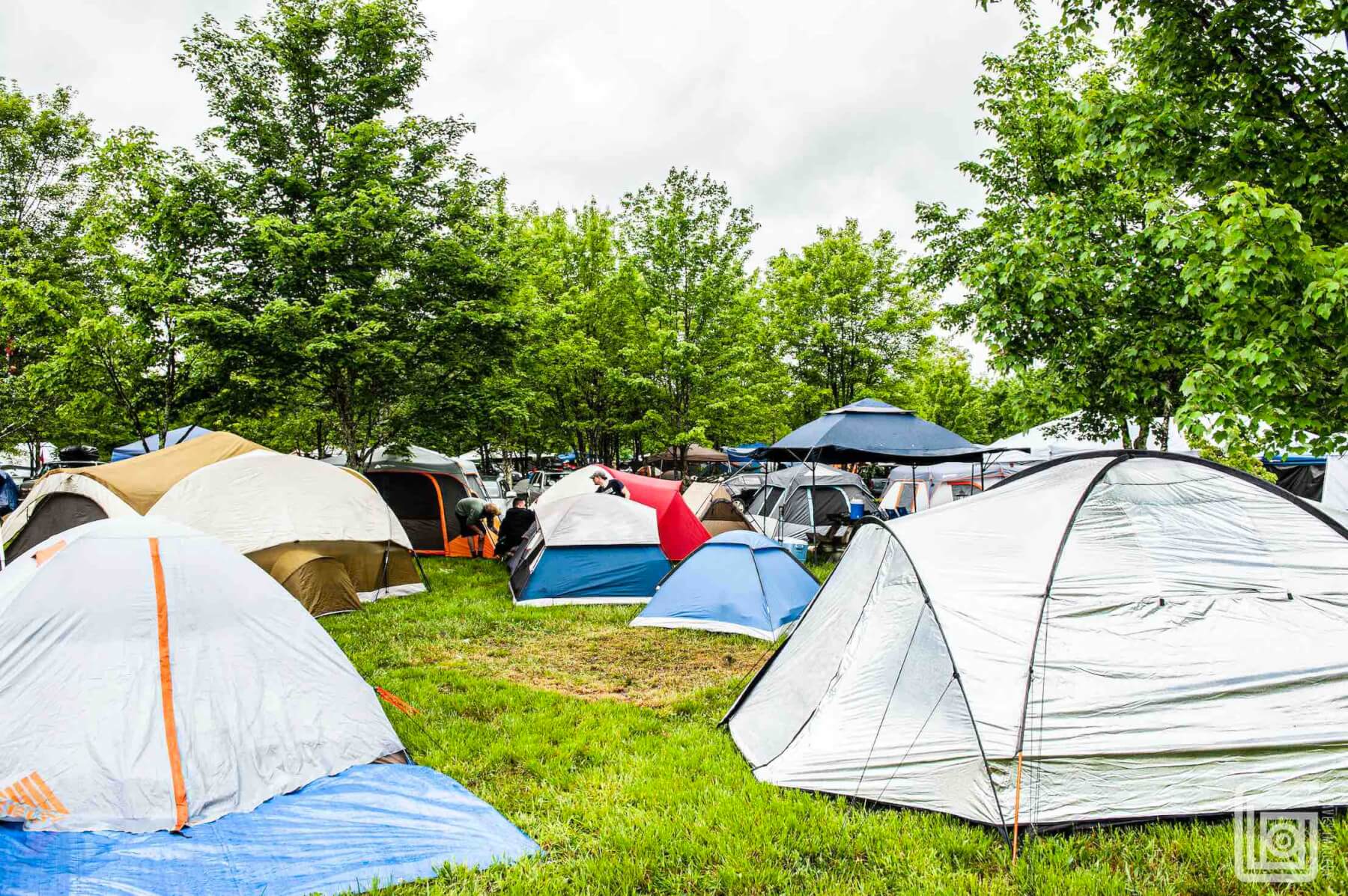 tents on mountaintop campground during mountain music festival at ACE Adventure Resort