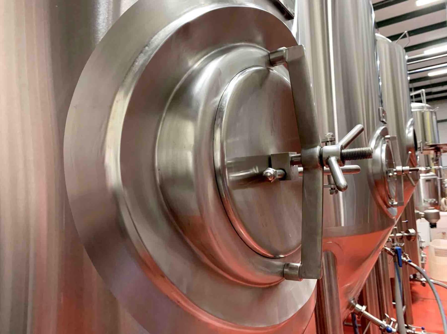 greenbrier valley brewing company west virginia made craft beer fermentation tanks at brewery