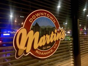 martins downtown in roanoke virginia logo on window
