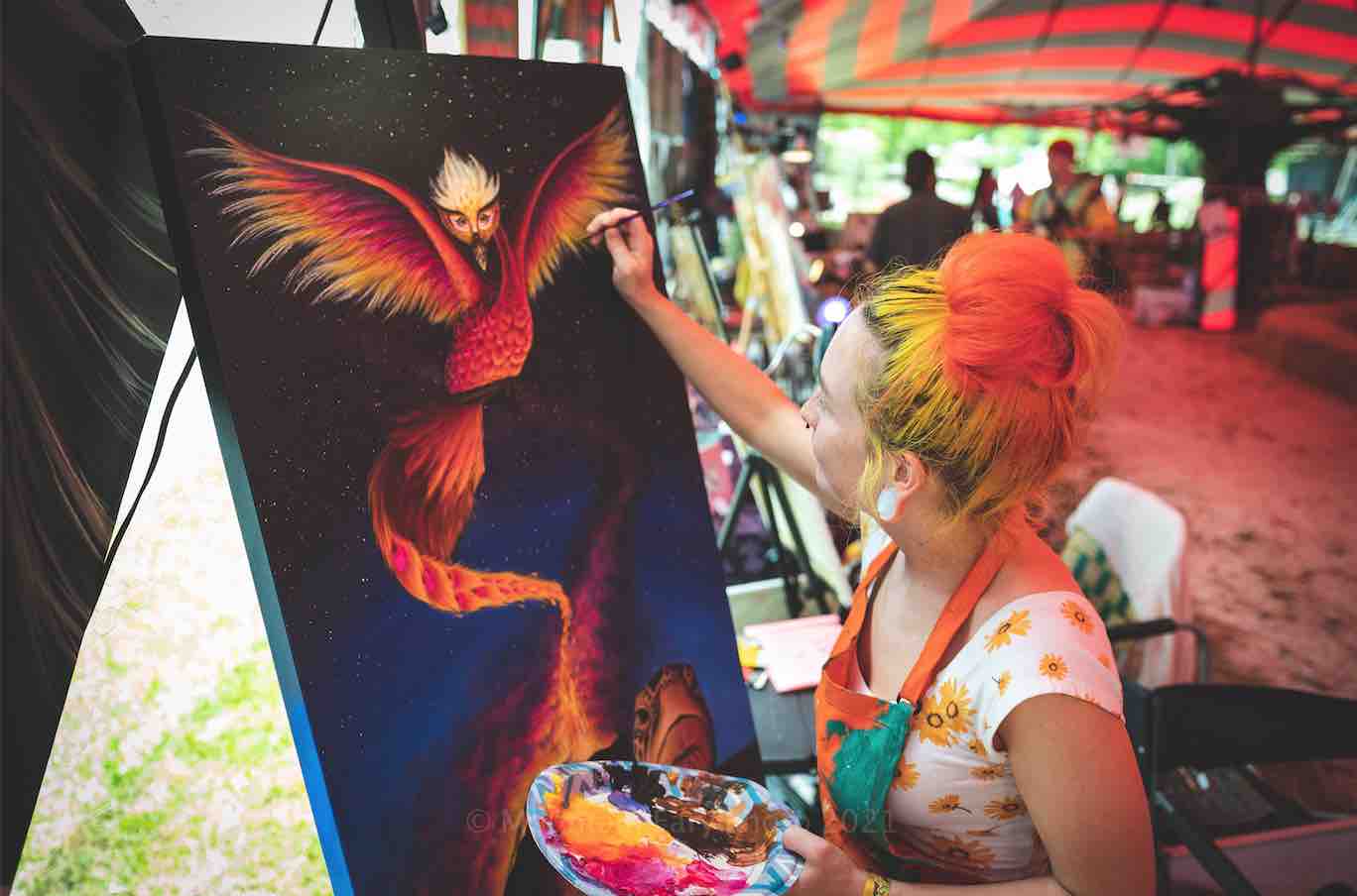 pigment sanctuary art gallery at mountain music festival 2021