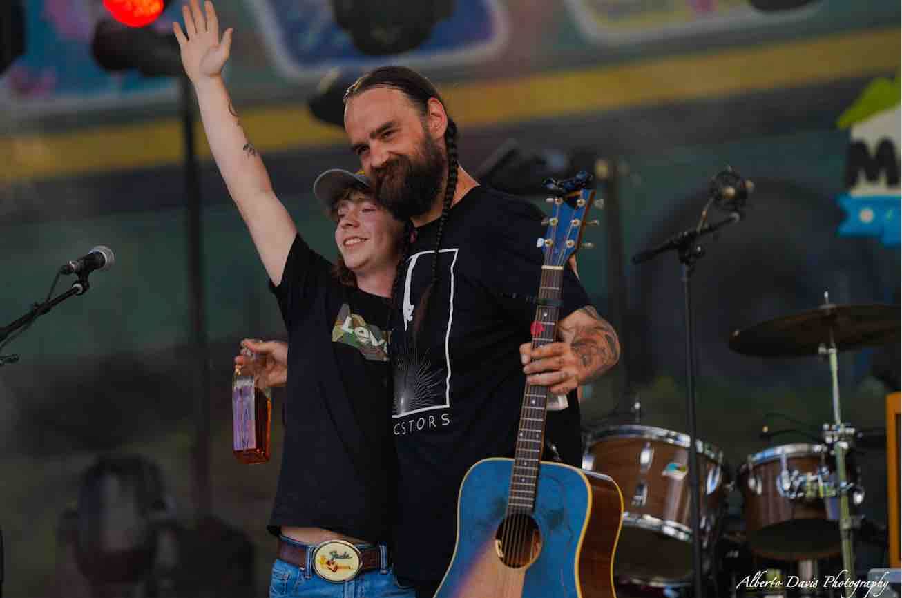 arlo mckinley and logan halstead at mountain music festival 2021 on stage