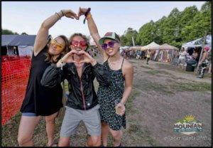 happy fans showing love at mountain music festival 2021