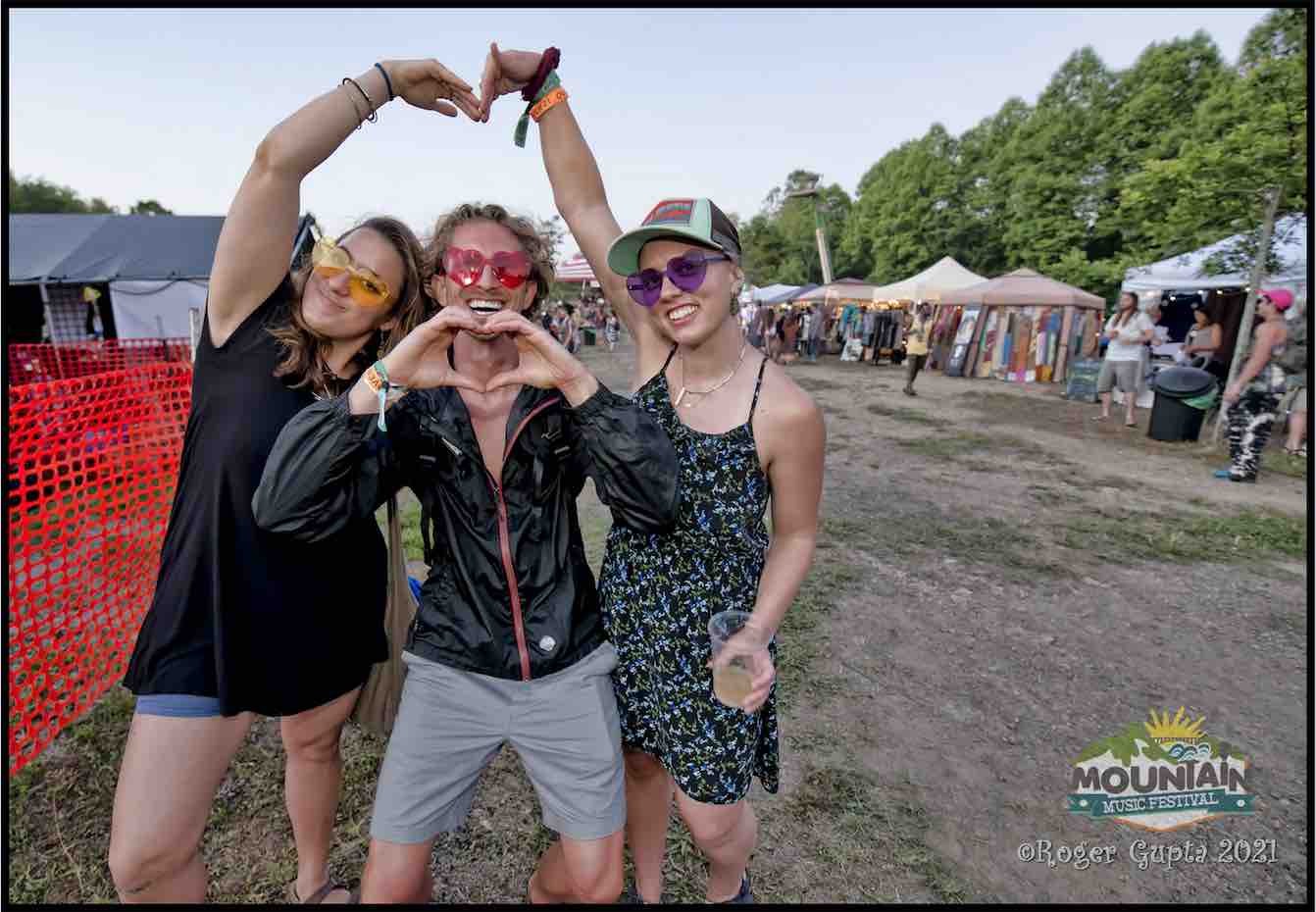 happy fans showing love at mountain music festival 2021