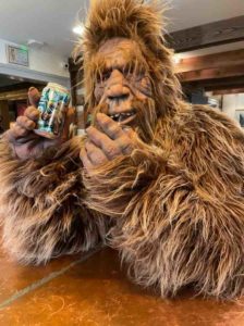 sasquatch at the bar with a wild trail pale ale
