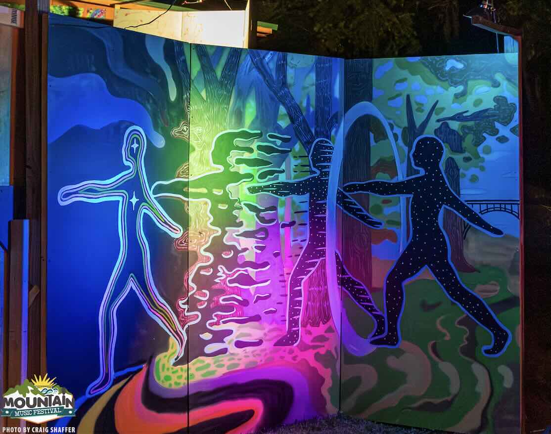 art mural of the portal at mountain music festival 2026